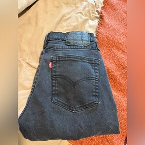 Levi's mens's Black straight leg Jeans